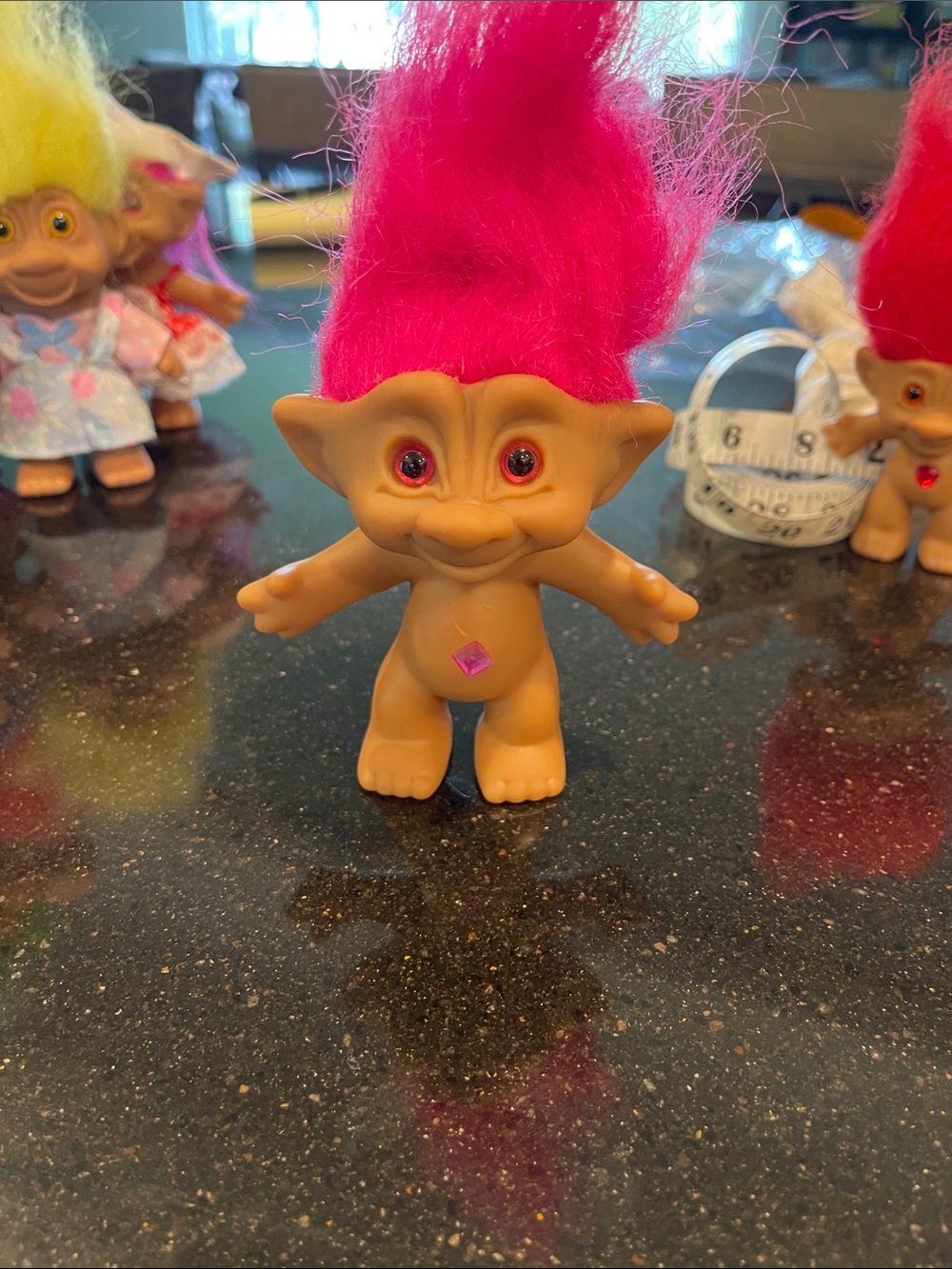 Vintage Pink-Haired treasure Troll Doll - Classic Kids Toy
